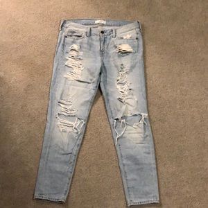 A&F Ripped Straight Jeans